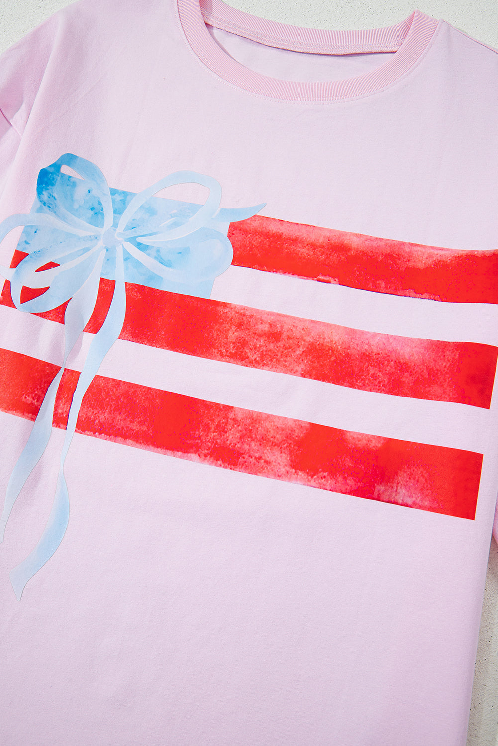 Light Pink Flag Graphic Tee