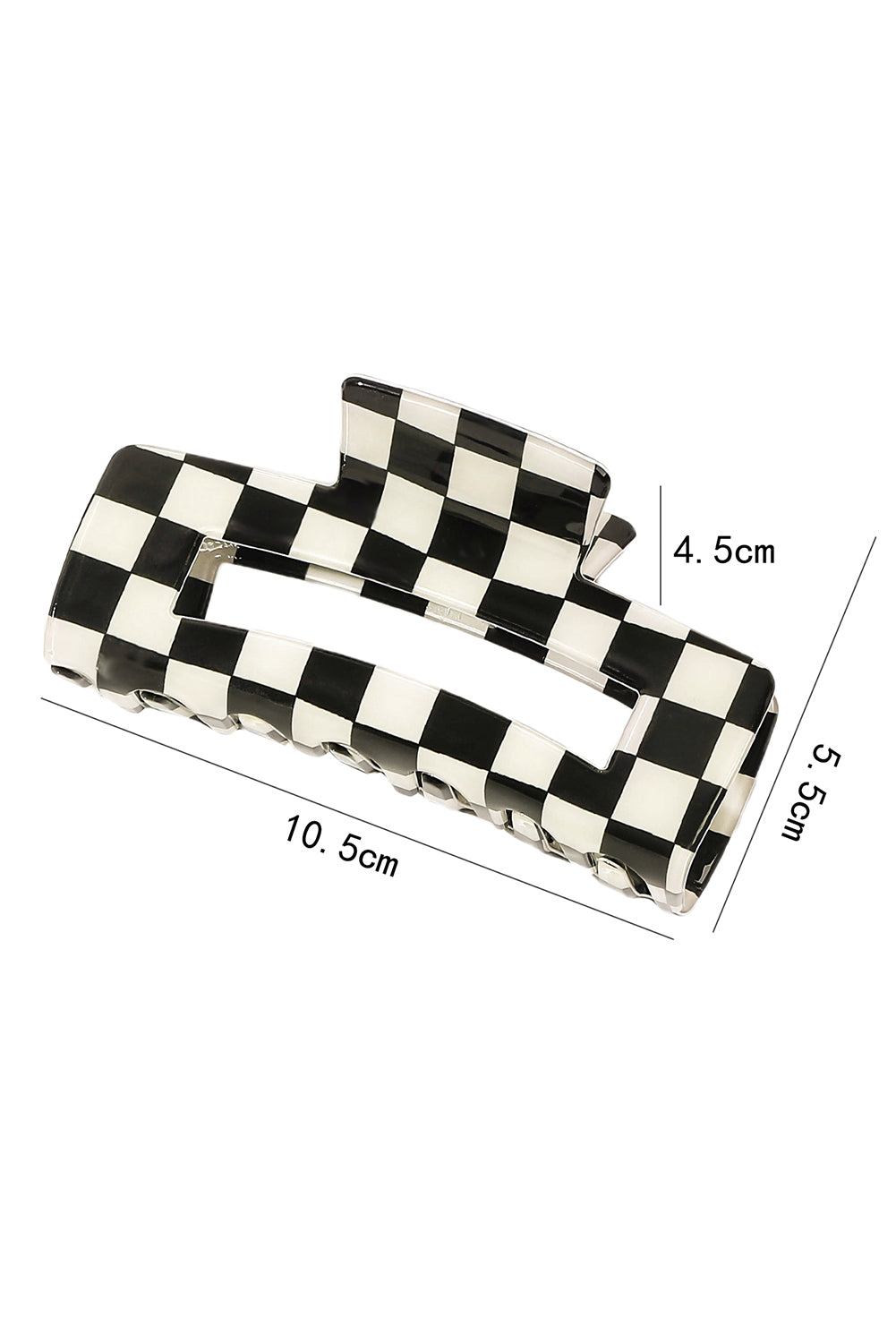 Black Checkered Hair Claw