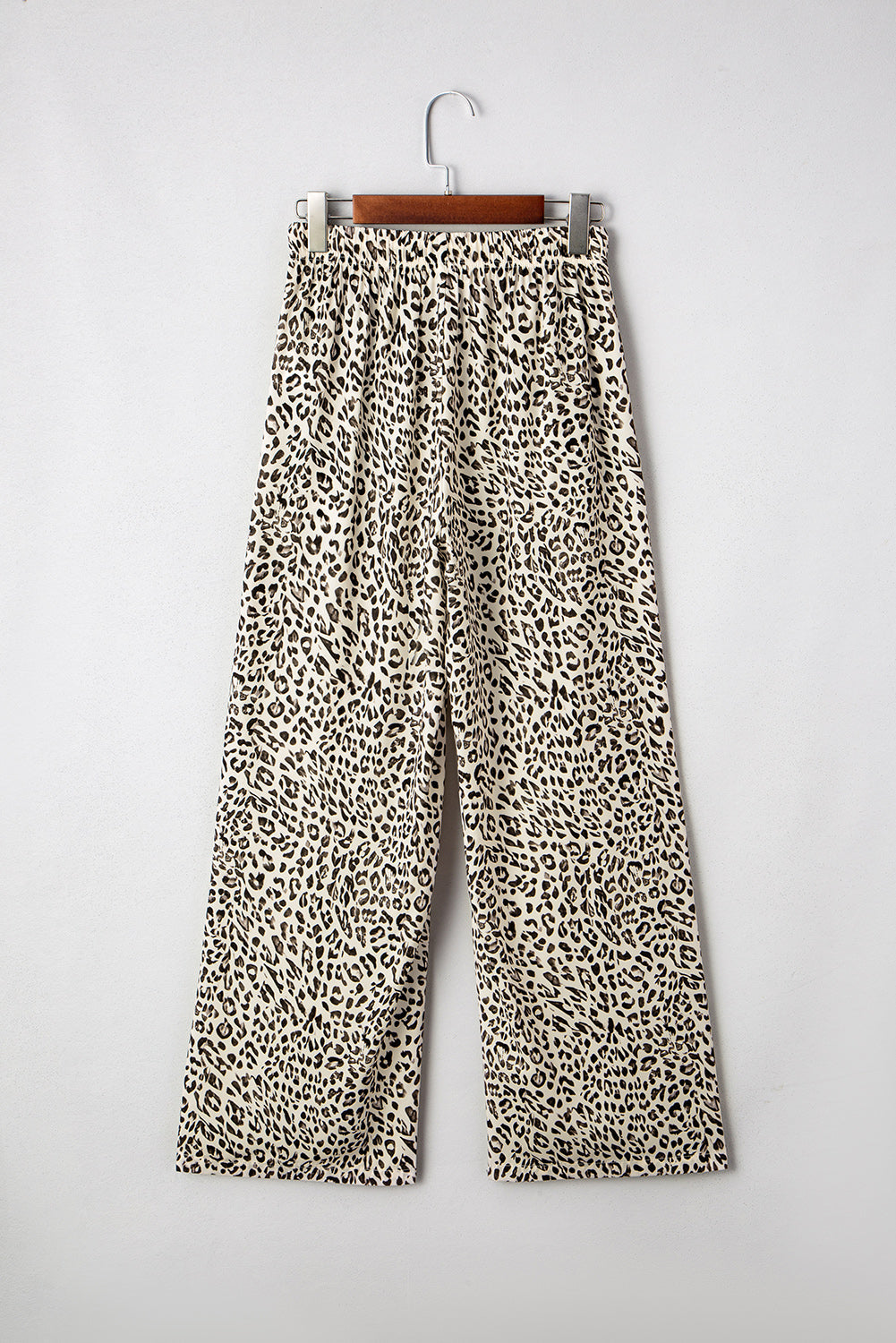 Leopard Print Drawstring Pants