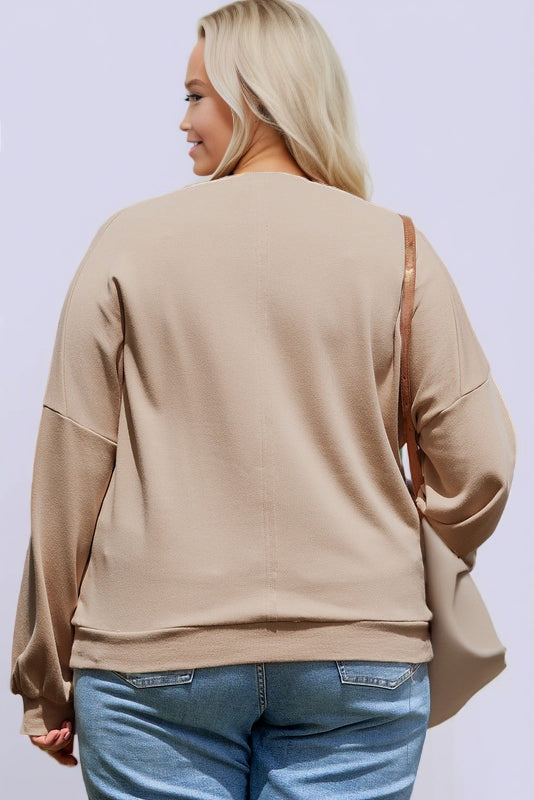 Floral Peace Sign Plus Size Sweatshirt