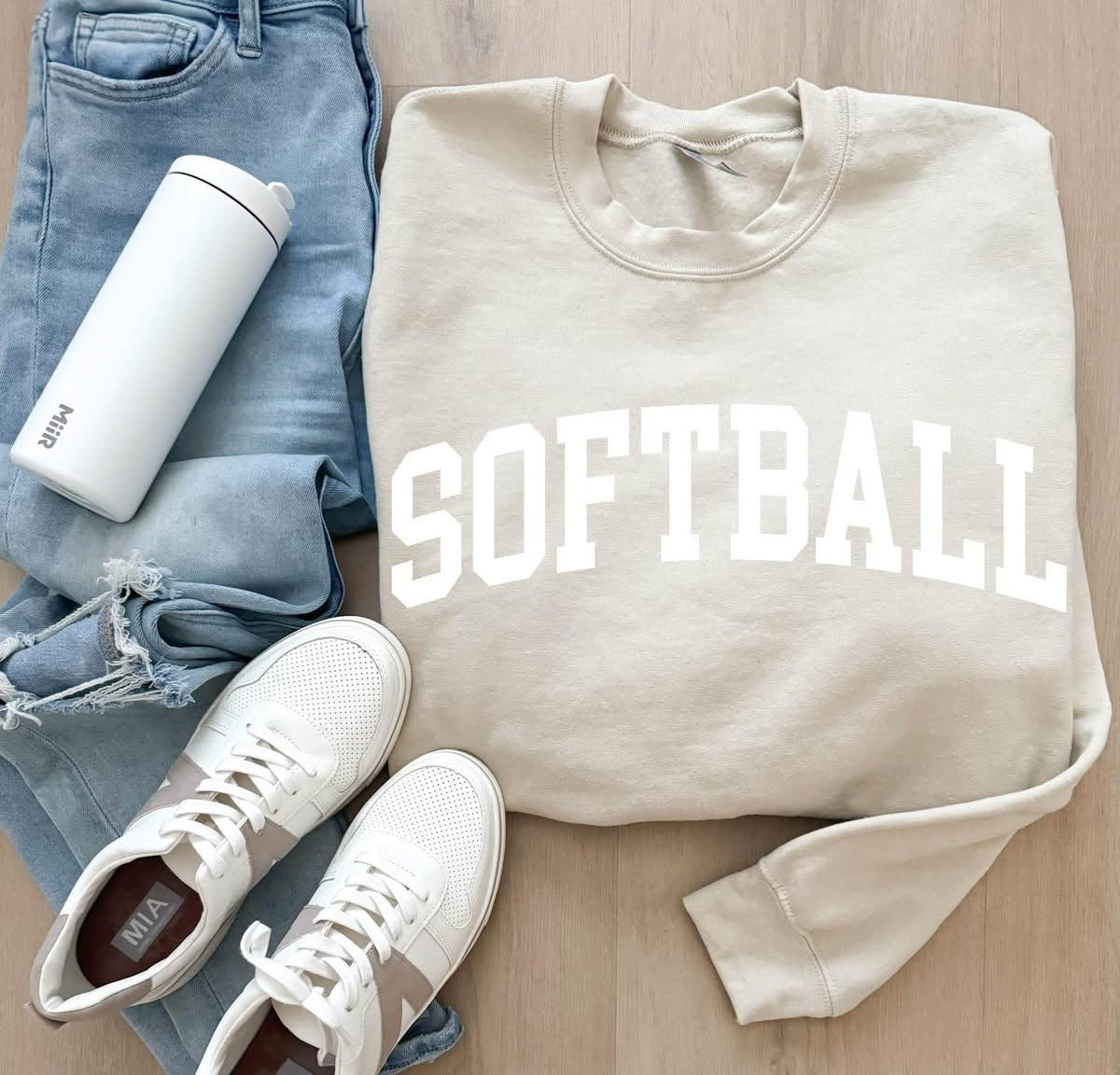 Softball Crew Neck Sweatshirt