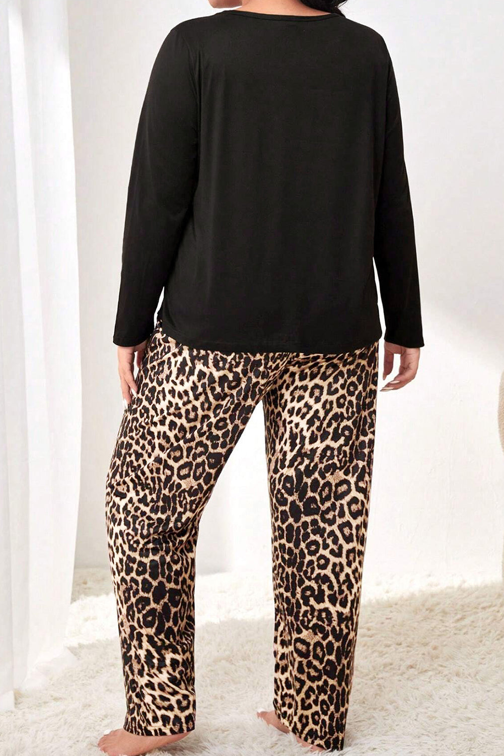 Leopard Plus Size Pajama Set