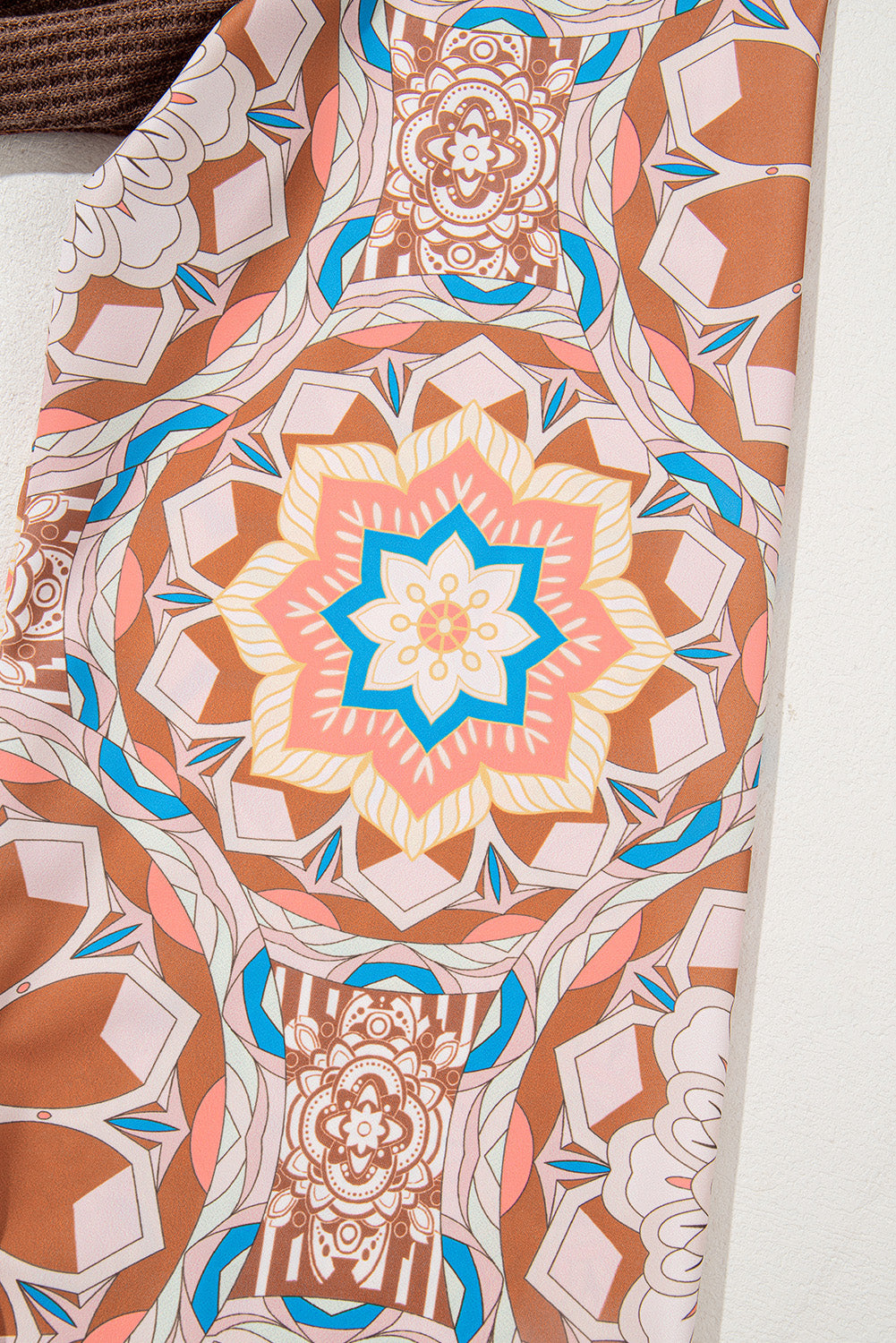 Waffle Floral Sleeve Top