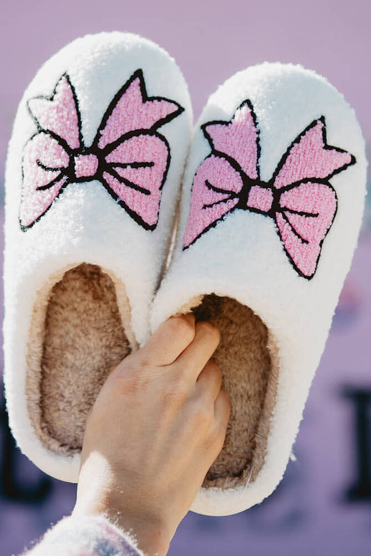 Pink Bow Slippers