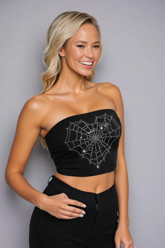 Spider Web Tube Top