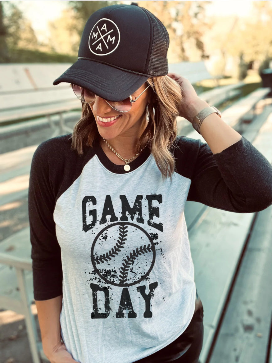 Game Day Grunge 3/4 Sleeve Tee