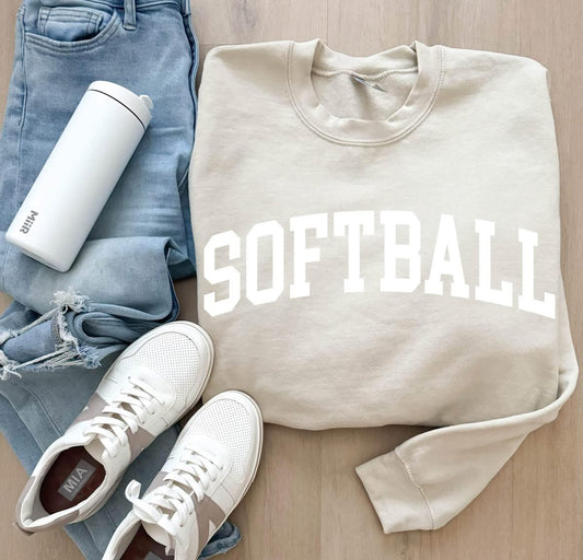 Softball Crew Neck Sweatshirt