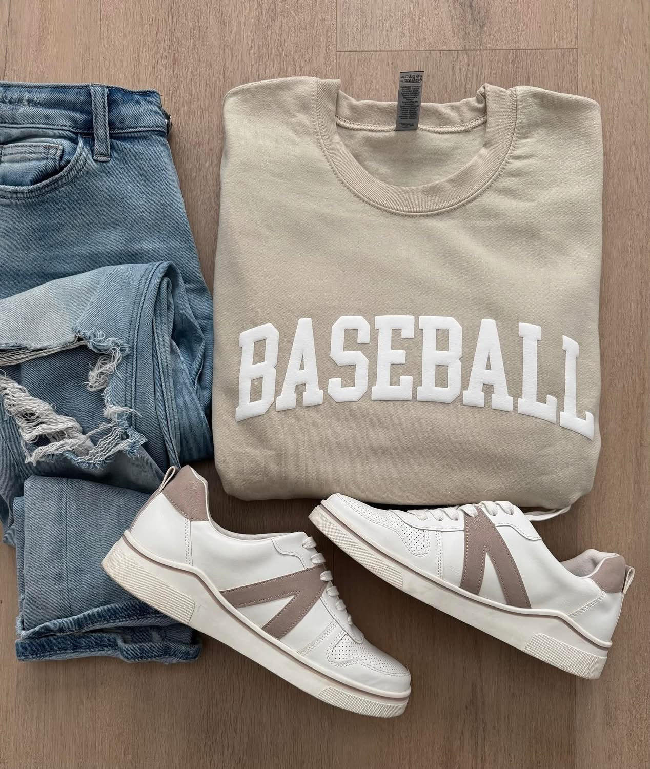 Baseball Crew Neck Sweatshirt